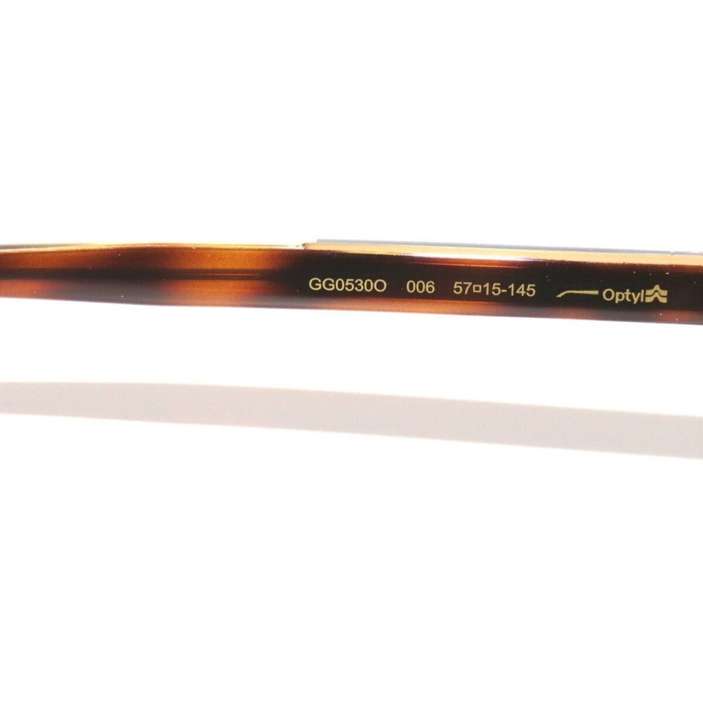 Gucci 0530O 0530 006 57 Havana Crystal Eyeglasses - Picture 4 of 5